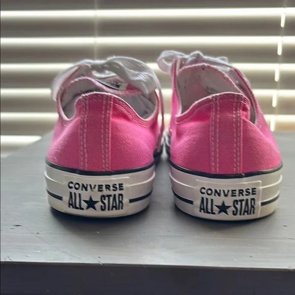 Converse Pink Canvas Sneakers with White Accents - Picture 4 of 16